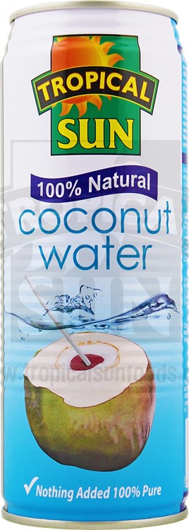 Tropical Sun Natural Coconut Water (no pieces) 520Ml - Singles Tropical Sun Natural Coconut Water (no pieces) 520Ml - Singles